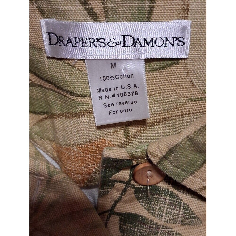 Drapers & Damons Tropical Beige/green Blazer 100% Cotton Medium - Picture 6 of 11